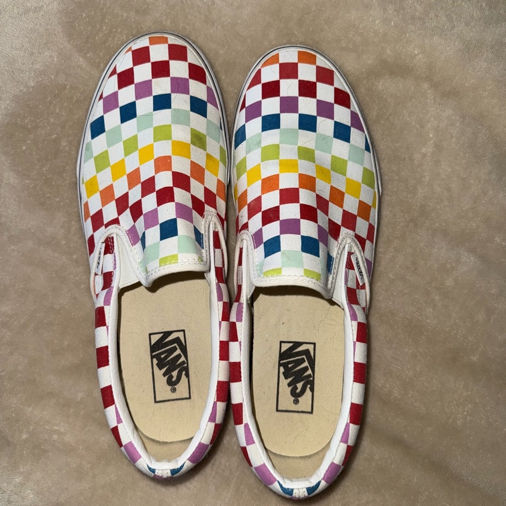 Rainbow vans size 10 men’s. Excellent condition